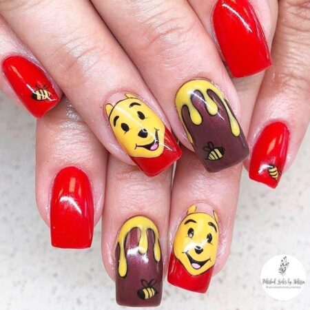26-ideias-de-unha-decorada-ursinho-pooh