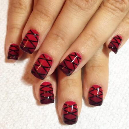 37-ideias-de-unhas-decoradas-preto-e-vermelho