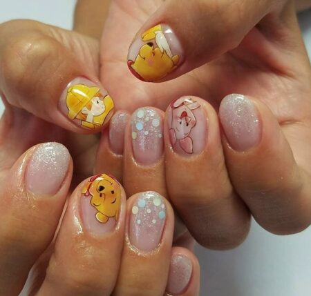 26-ideias-de-unha-decorada-ursinho-pooh