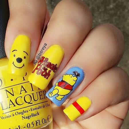 26-ideias-de-unha-decorada-ursinho-pooh