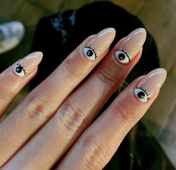 Greek Eye Decorated Nails