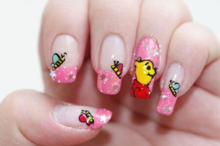 26-ideias-de-unha-decorada-ursinho-pooh