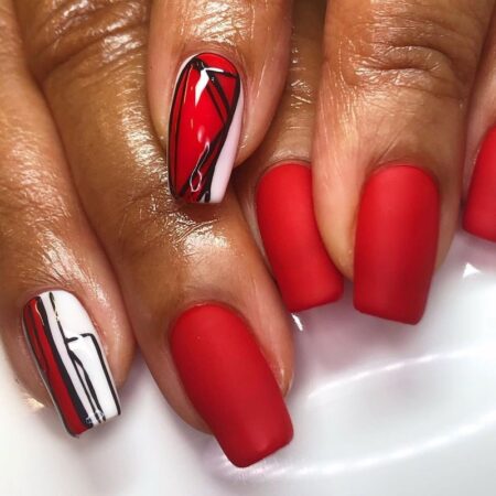 37-ideias-de-unhas-decoradas-preto-e-vermelho