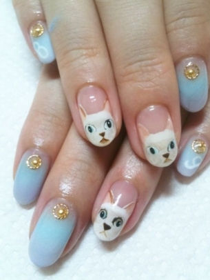 Unha Decorada Gatinho