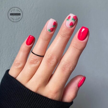 21-ideias-de-unha-decorada-moranguinho