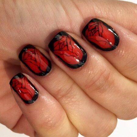 37-ideias-de-unhas-decoradas-preto-e-vermelho