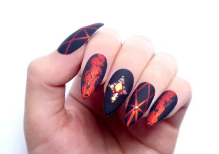 37-ideias-de-unhas-decoradas-preto-e-vermelho