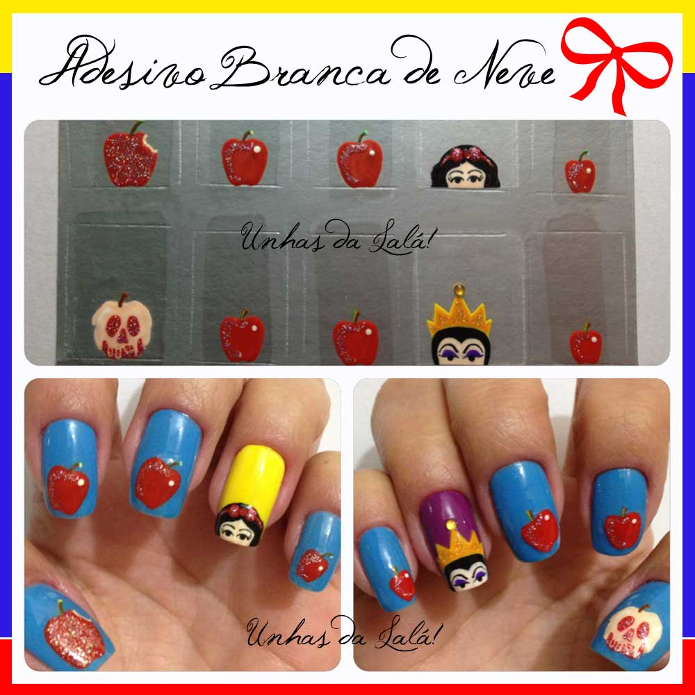 Unha Decorada Branca De Neve