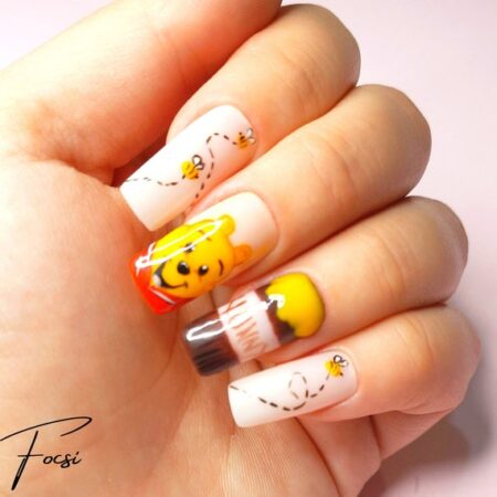 26-ideias-de-unha-decorada-ursinho-pooh