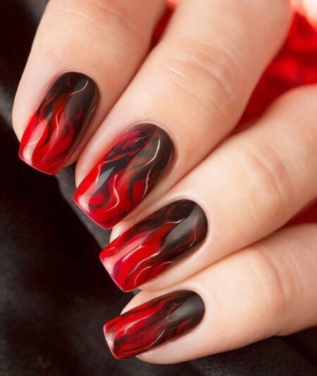 37-ideias-de-unhas-decoradas-preto-e-vermelho