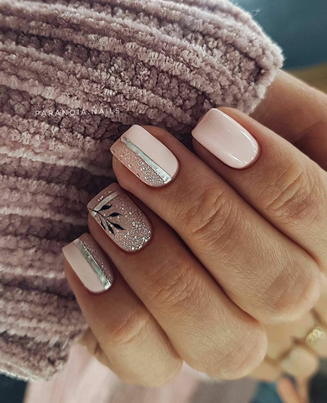 Light Color Decorated Nails