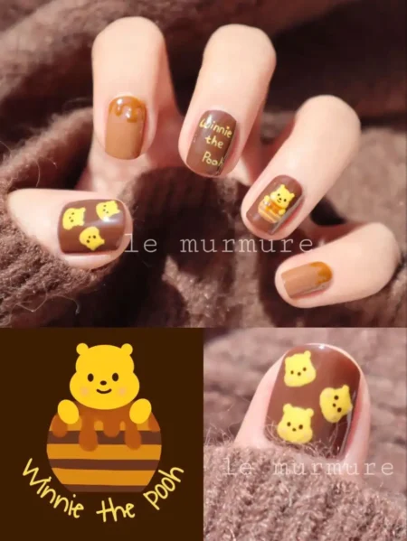26-ideias-de-unha-decorada-ursinho-pooh
