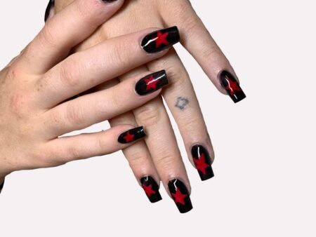 37-ideias-de-unhas-decoradas-preto-e-vermelho