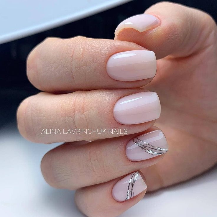 Light Color Decorated Nails