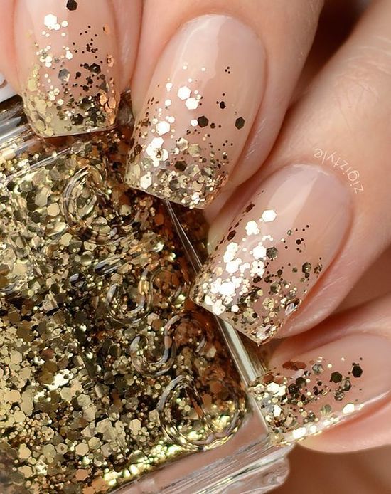 Unha Decorada Com Glitter