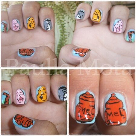 26-ideias-de-unha-decorada-ursinho-pooh