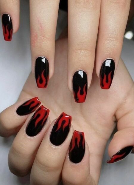 37-ideias-de-unhas-decoradas-preto-e-vermelho