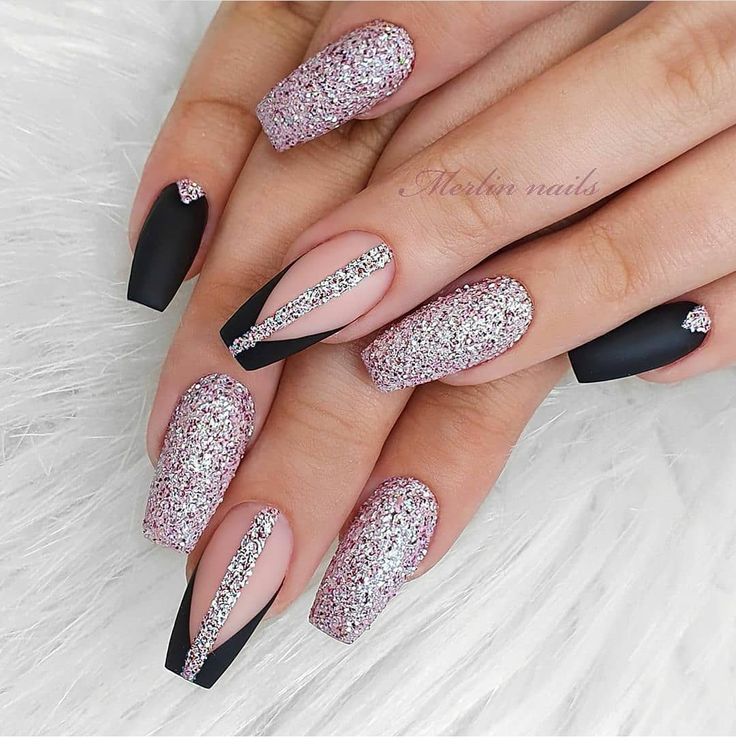 Unha Decorada Com Glitter