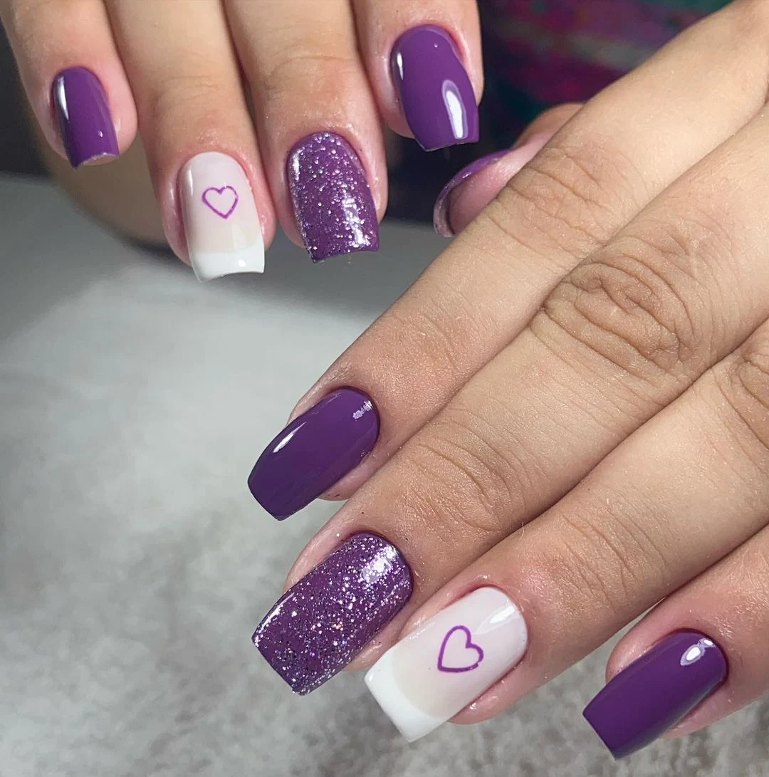 Unha Decorada Com Glitter
