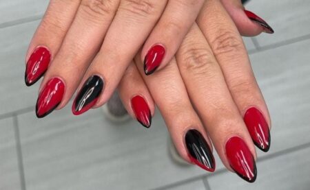 37-ideias-de-unhas-decoradas-preto-e-vermelho