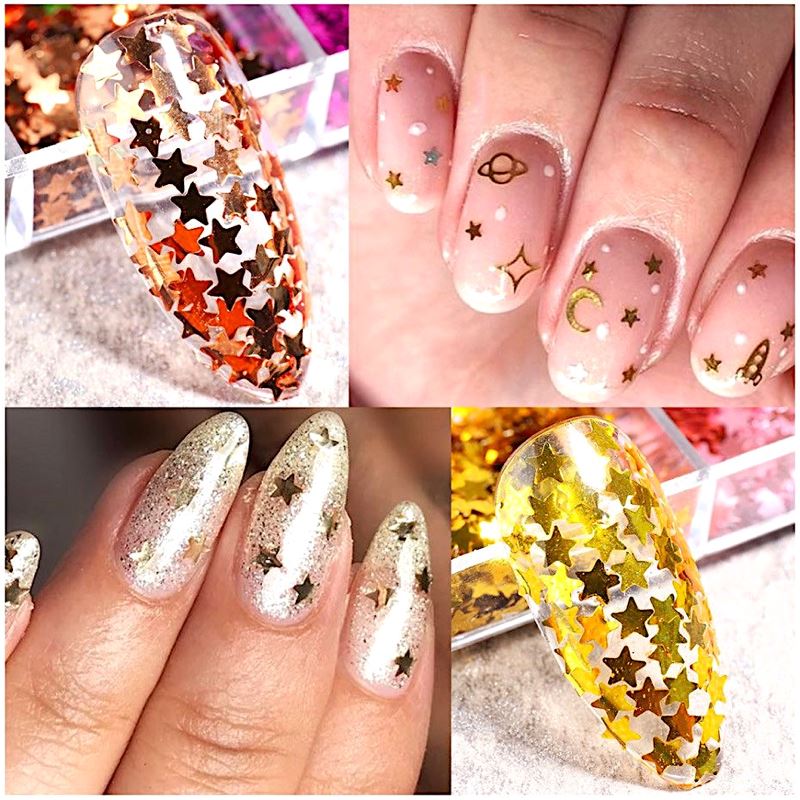 Nail Decorated With Glitter