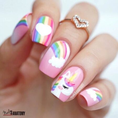 23-ideias-de-unha-decorada-unicornio