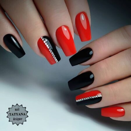 37-ideias-de-unhas-decoradas-preto-e-vermelho