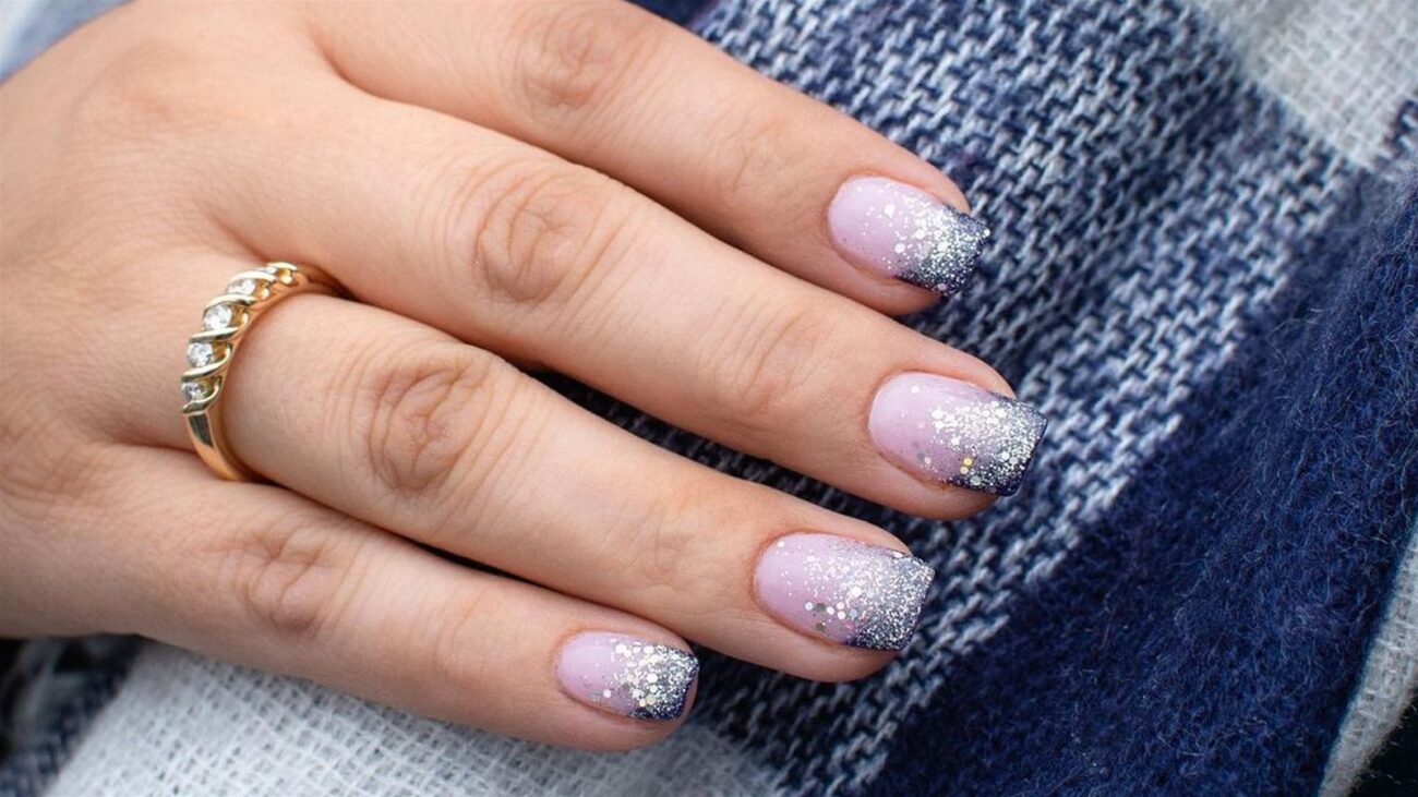Nail Decorated With Glitter