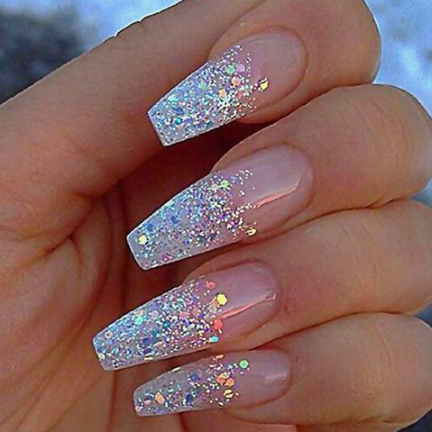 Unha Decorada Com Glitter
