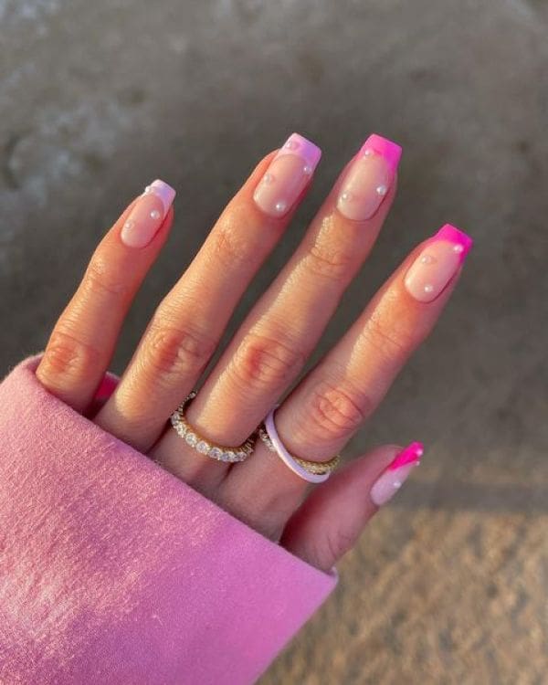 Pink Decorated Nails