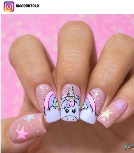 23-ideias-de-unha-decorada-unicornio