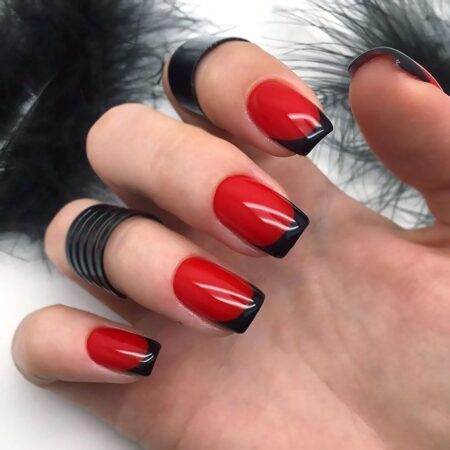 37-ideias-de-unhas-decoradas-preto-e-vermelho