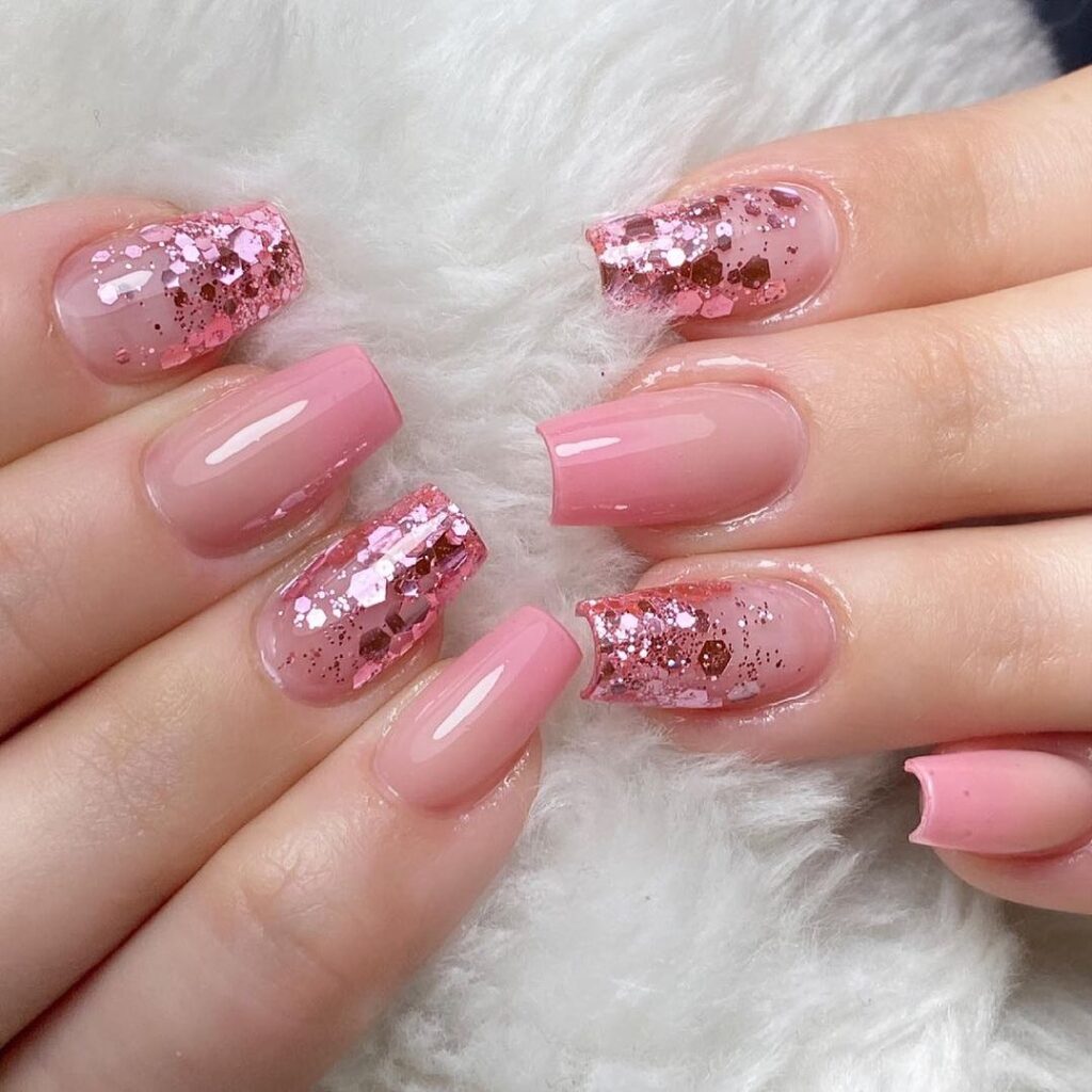 Unha Decorada Com Glitter