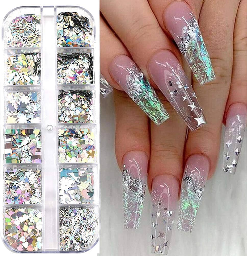 Nail Decorated With Glitter
