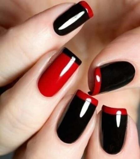37-ideias-de-unhas-decoradas-preto-e-vermelho