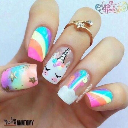 23-ideias-de-unha-decorada-unicornio