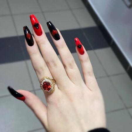 37-ideias-de-unhas-decoradas-preto-e-vermelho