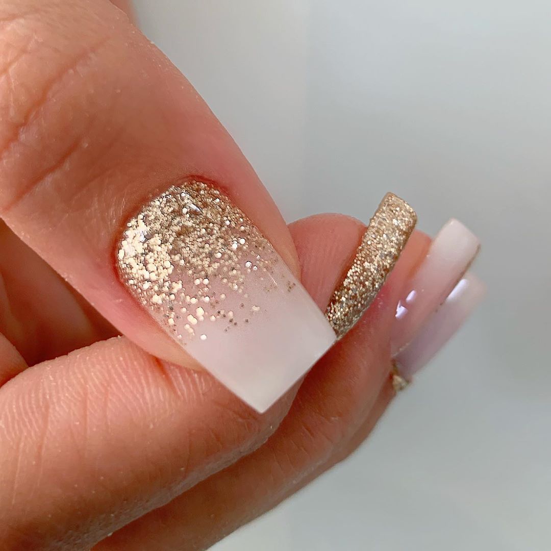 Unha Decorada Com Glitter