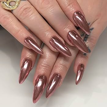 Rose Gold Decorated Nail