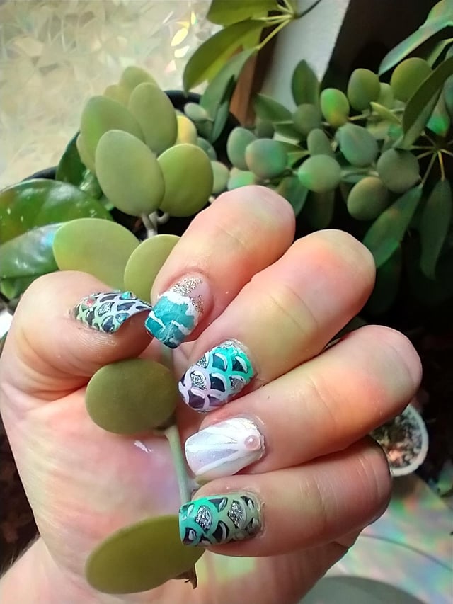 ideias-de-unha-decorada-sereia