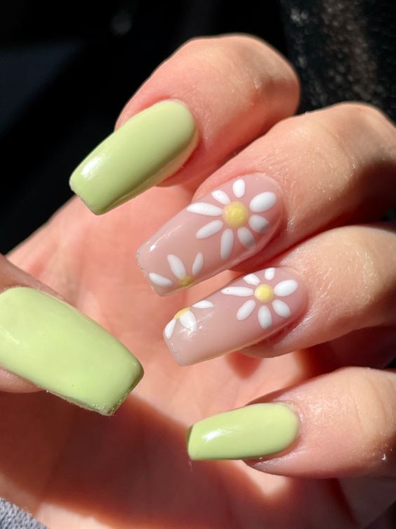 Unha Decorada Margarida
