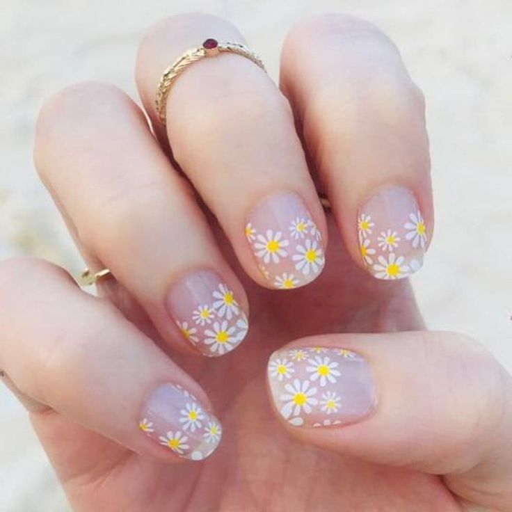 48+ Ideias de Unha Decorada Margarida