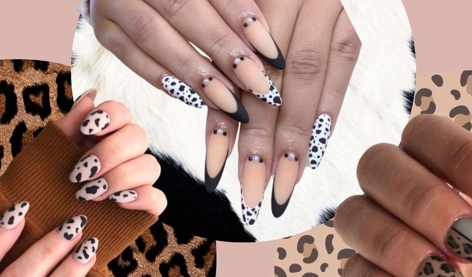 animal print na nail art ...
