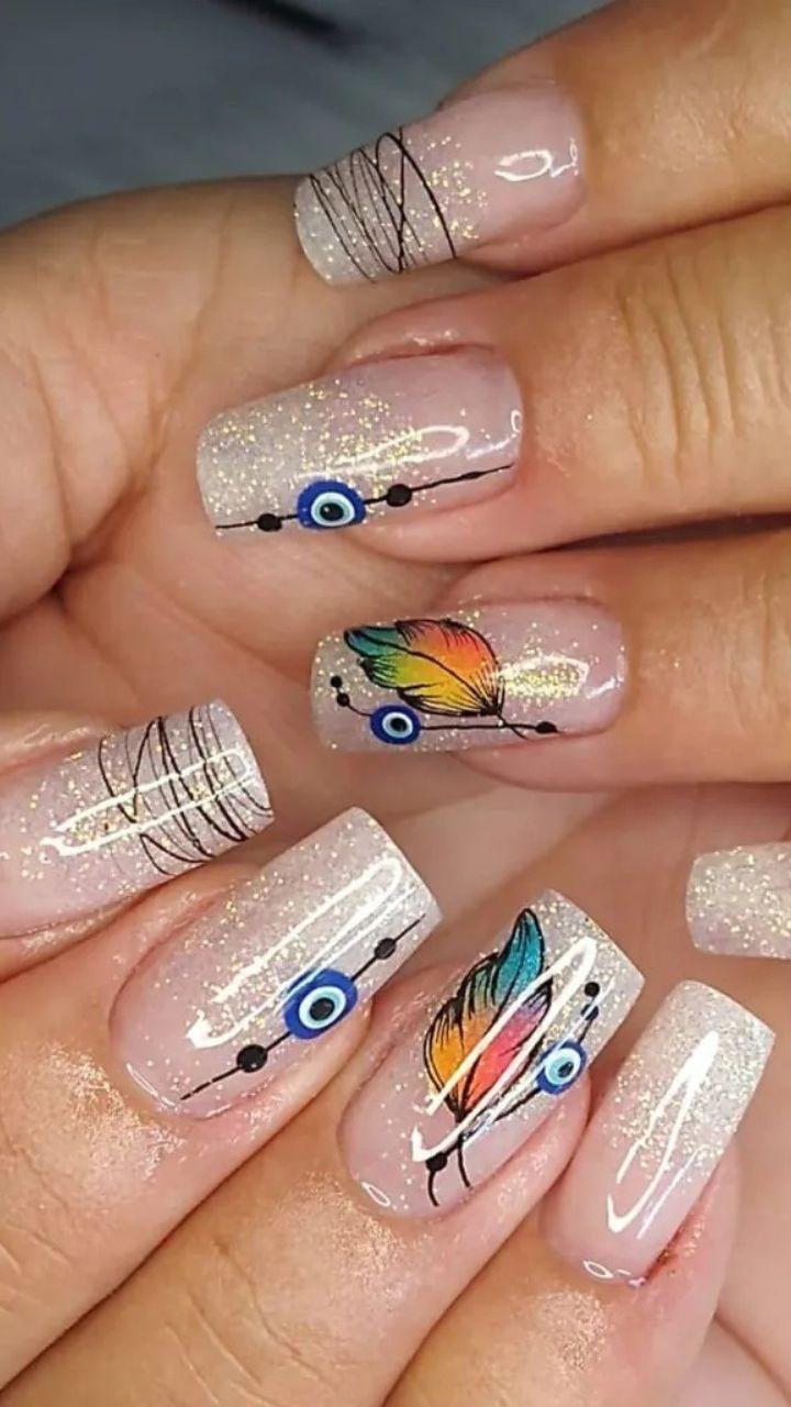 Olho Grego Rosa nas Unhas: Proteção e ...