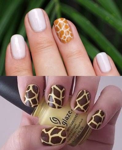 Unha com estampa de girafa é nova ...