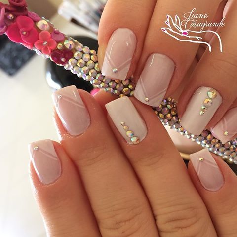 Unhas Decoradas com Pedras: 65 Modelos ...