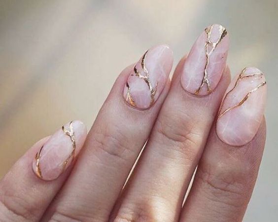 Unhas Decoradas com Efeito Marmorizado ...