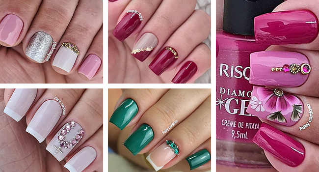 Unhas decoradas com Joias: Mais ...
