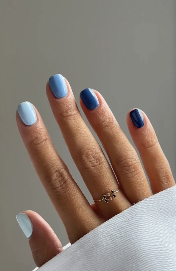 Unha azul: 5 inspirações para fugir do ...