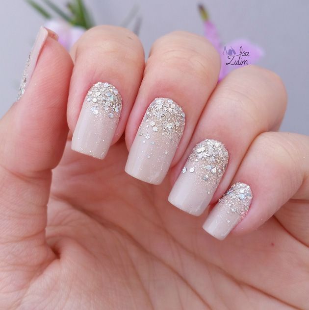 Unhas Decoradas em Degradê com Glitter ...
